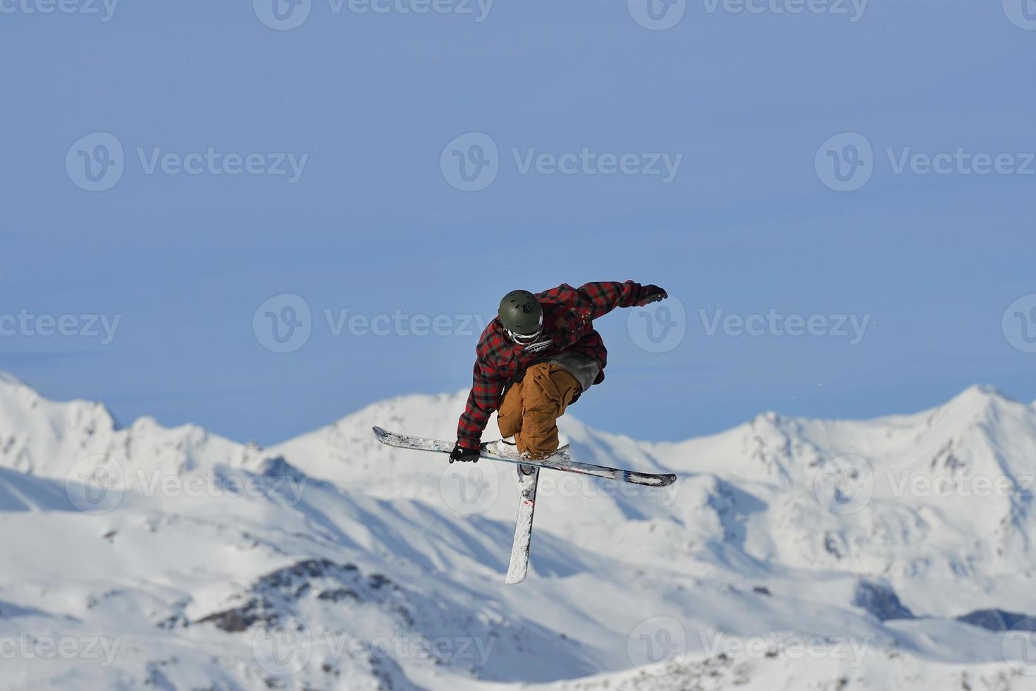 Ski jump view photo