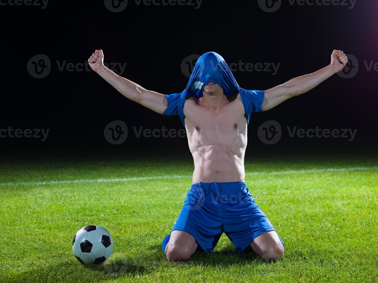 Soccer player view photo