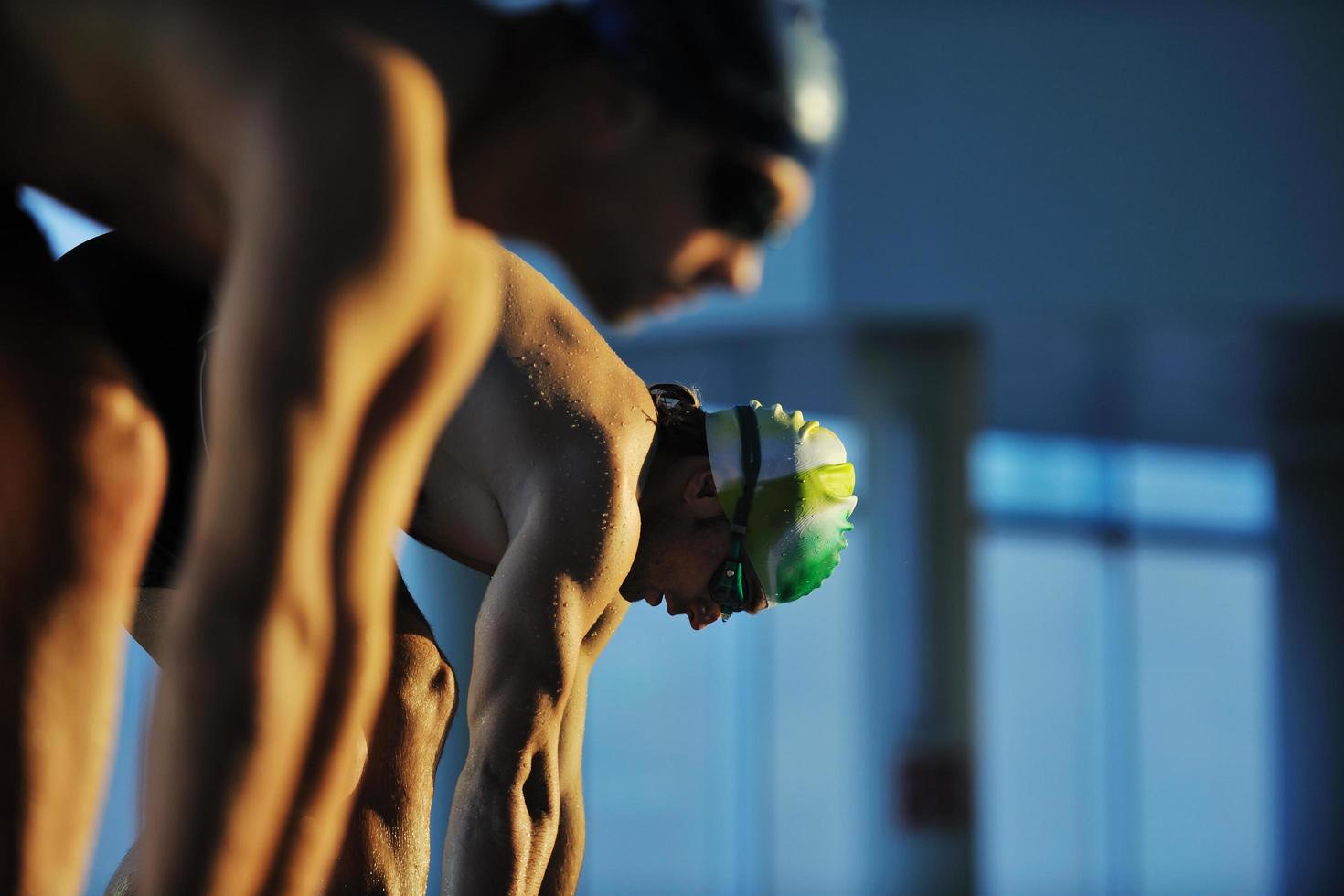 Swimmer in pool photo