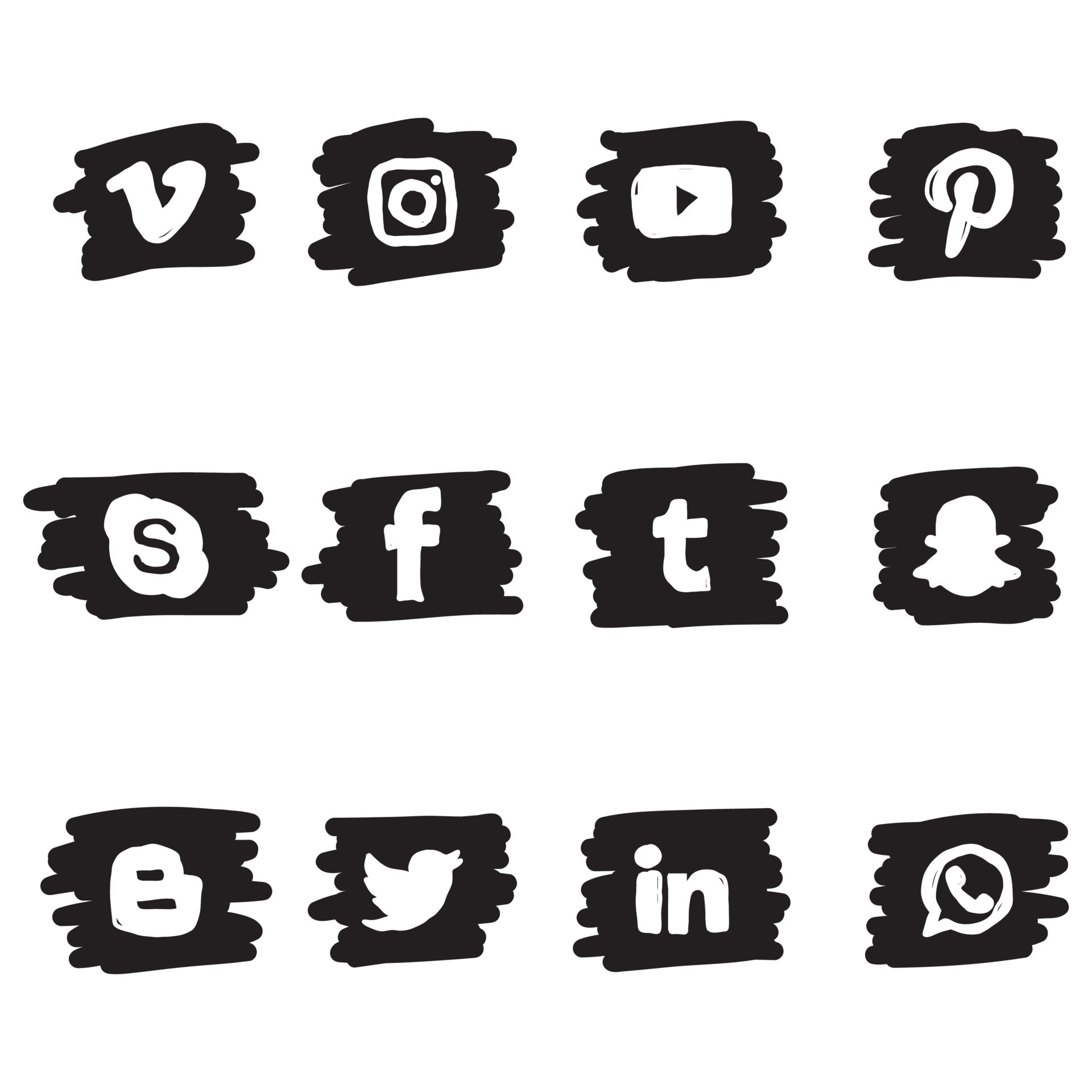 Black Background Social Media Icons 11593967 Vector Art at Vecteezy