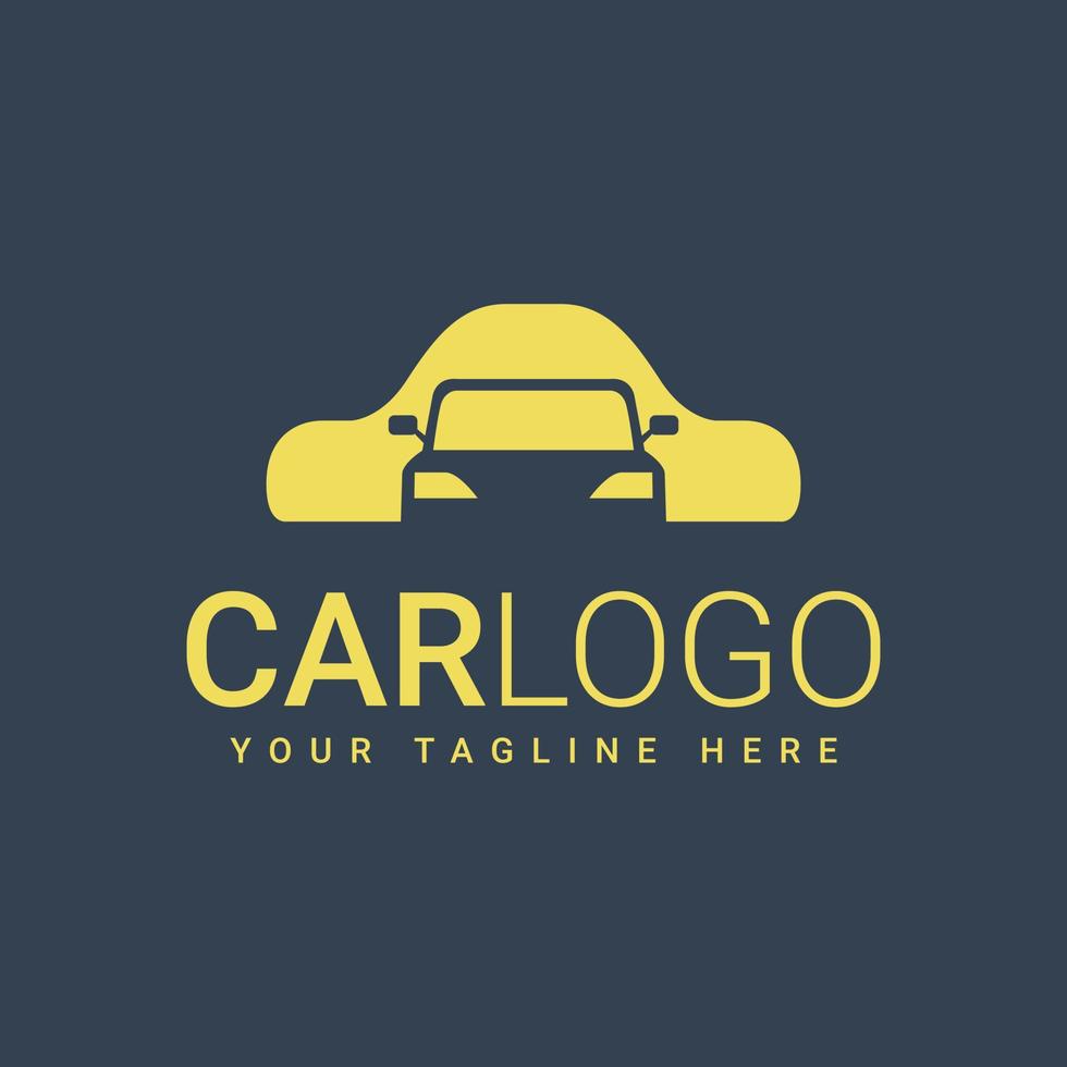 Simple Car Silhouette Logo Symbol Template vector