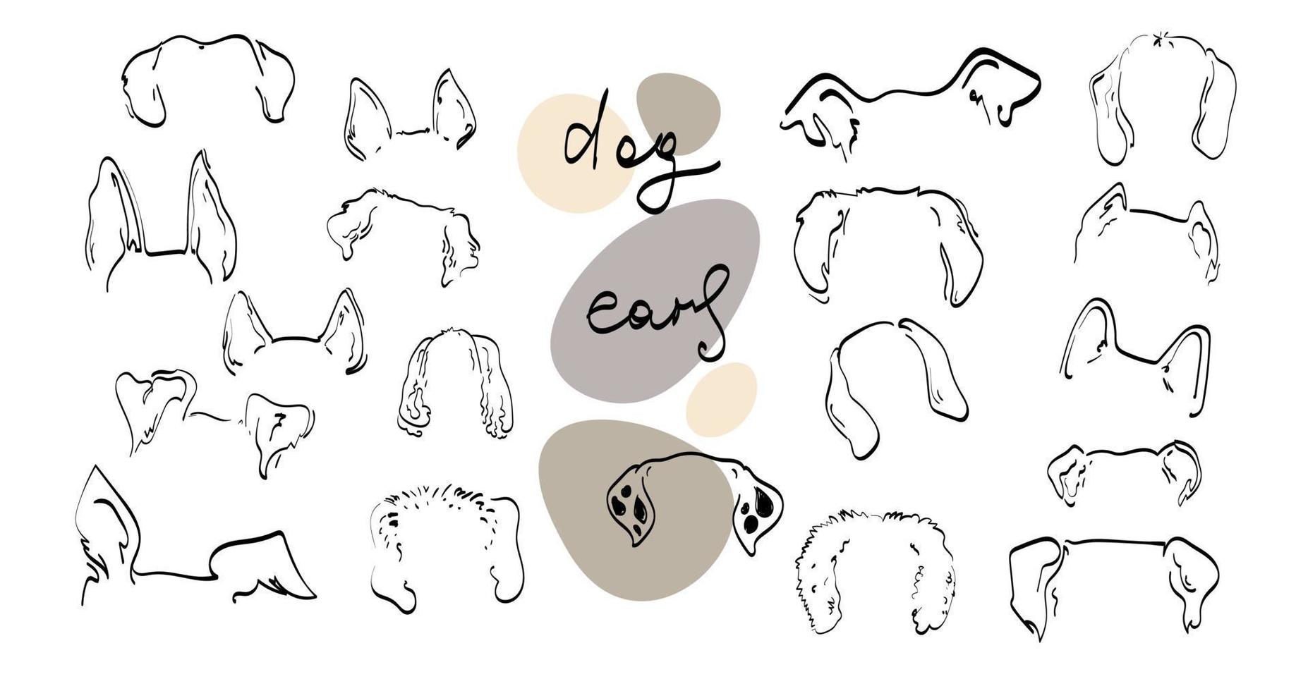 Outline Dog Ear Tattoo Designs For Minimalist Dog Lovers  Tattoo Glee