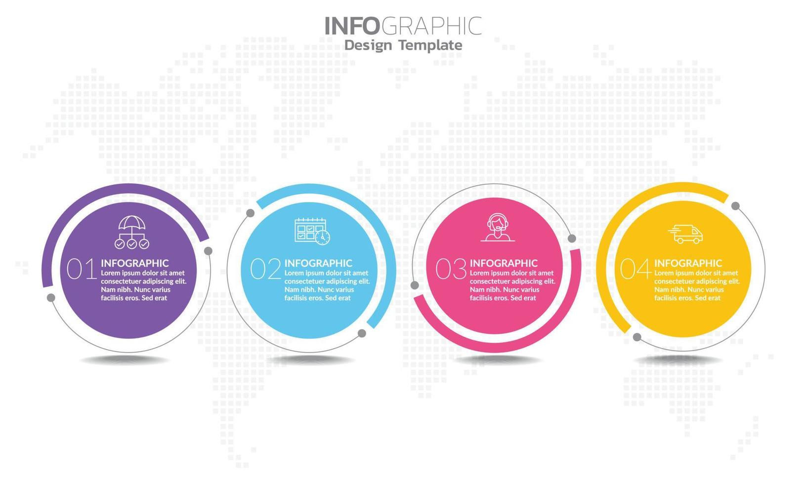 seo infografía 4 pasos seo para contenido, diagrama, diagrama de flujo, pasos, partes, línea de tiempo, flujo de trabajo, gráfico. vector