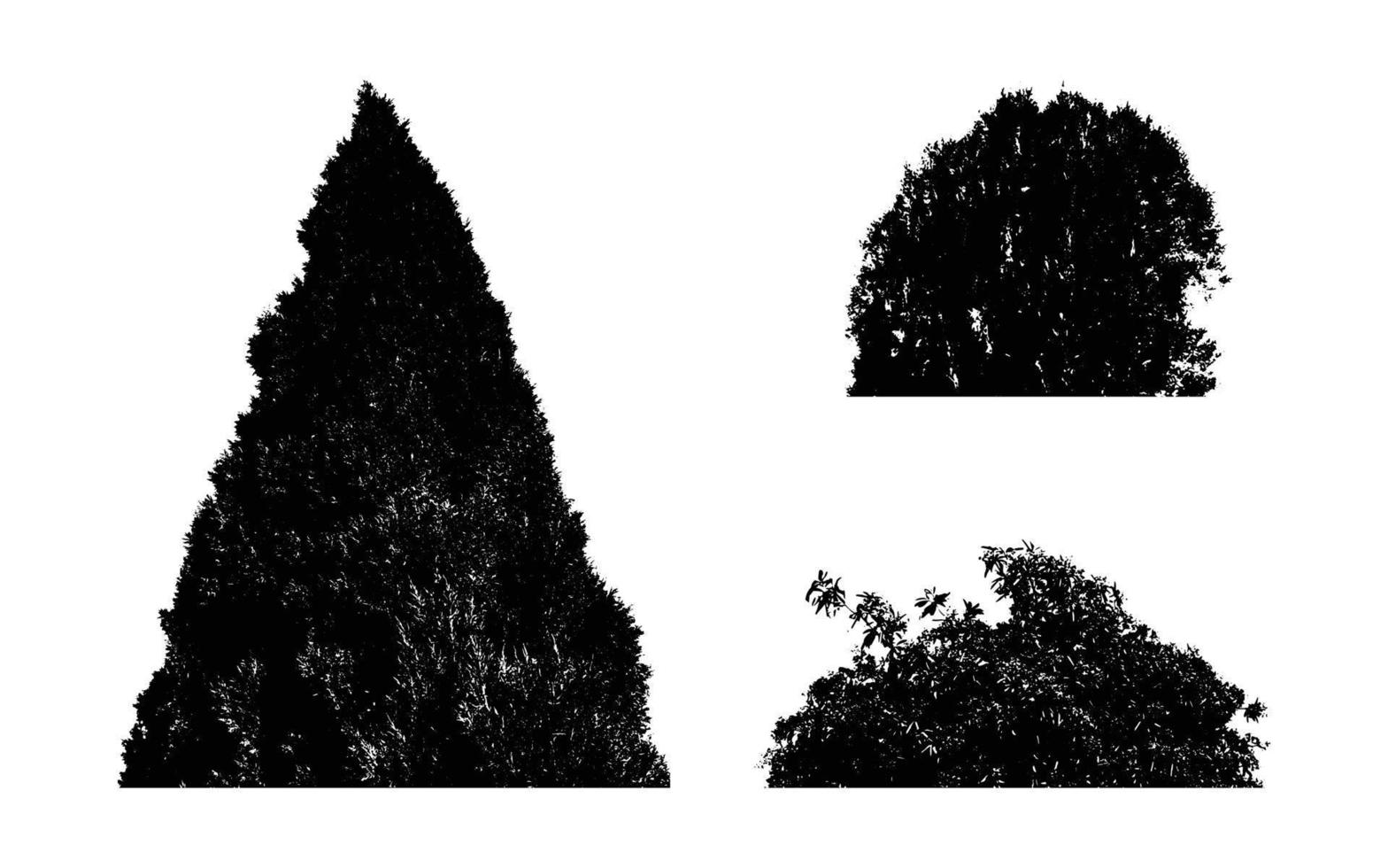 arbusto silueta vector negro