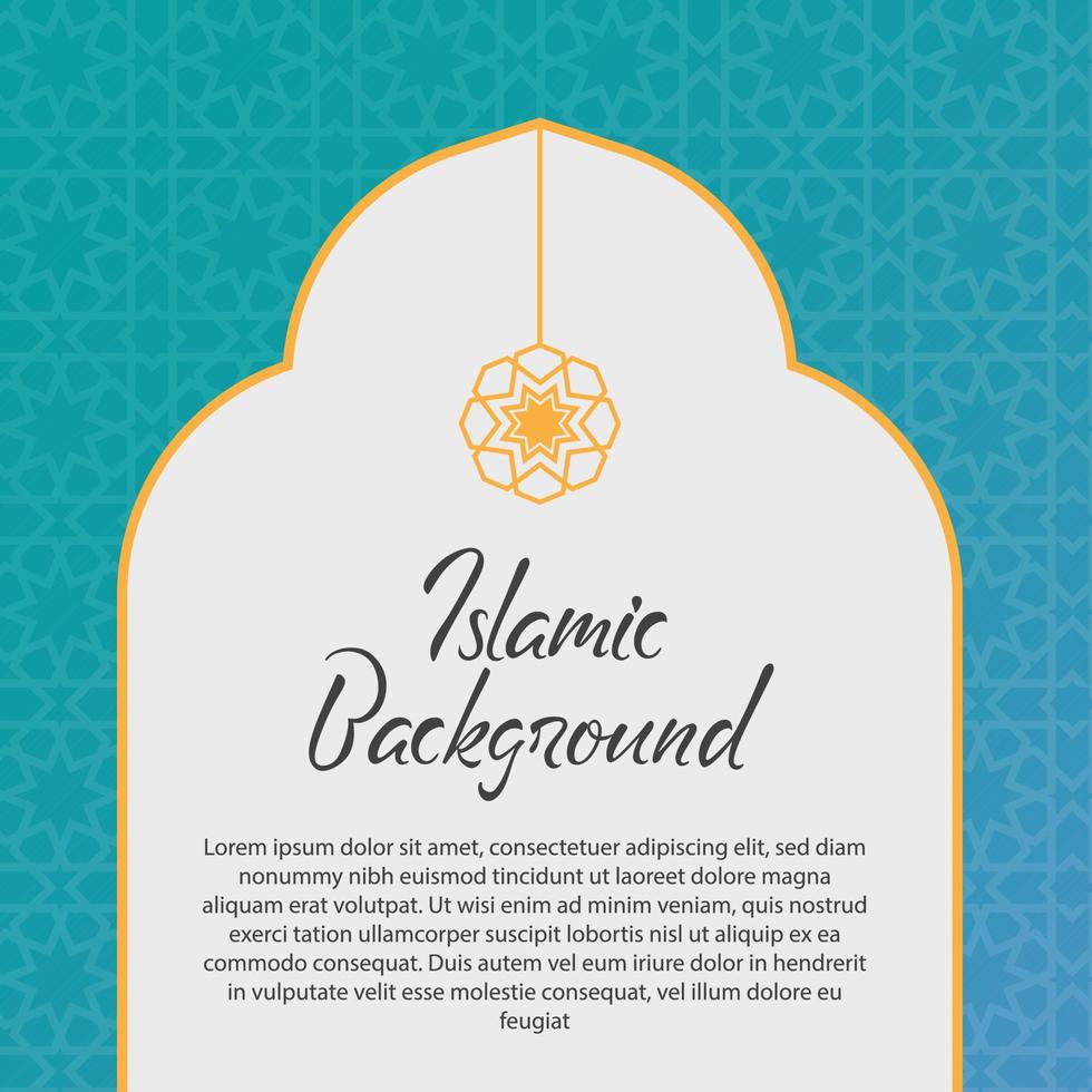 Islamic Background Social Media Post Design Arabian Decorative vector
