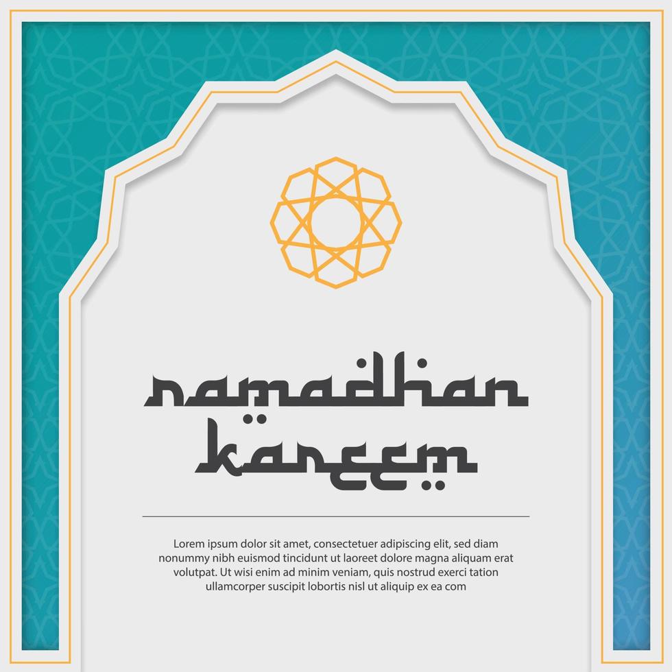 Background Islamic Ied Mubarak Ramadhan Kareem Banner Design Social Media vector