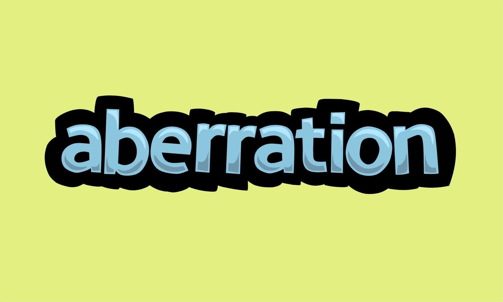 ABERRATION writing vector design on a yellow background