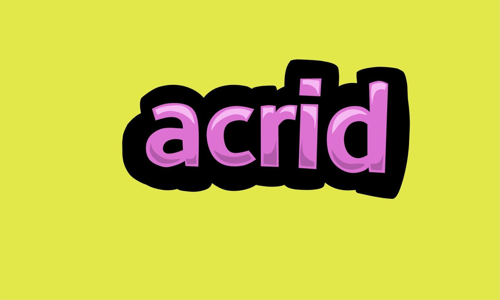 ACRID writing vector design on a yellow background 11594295 Vector Art ...