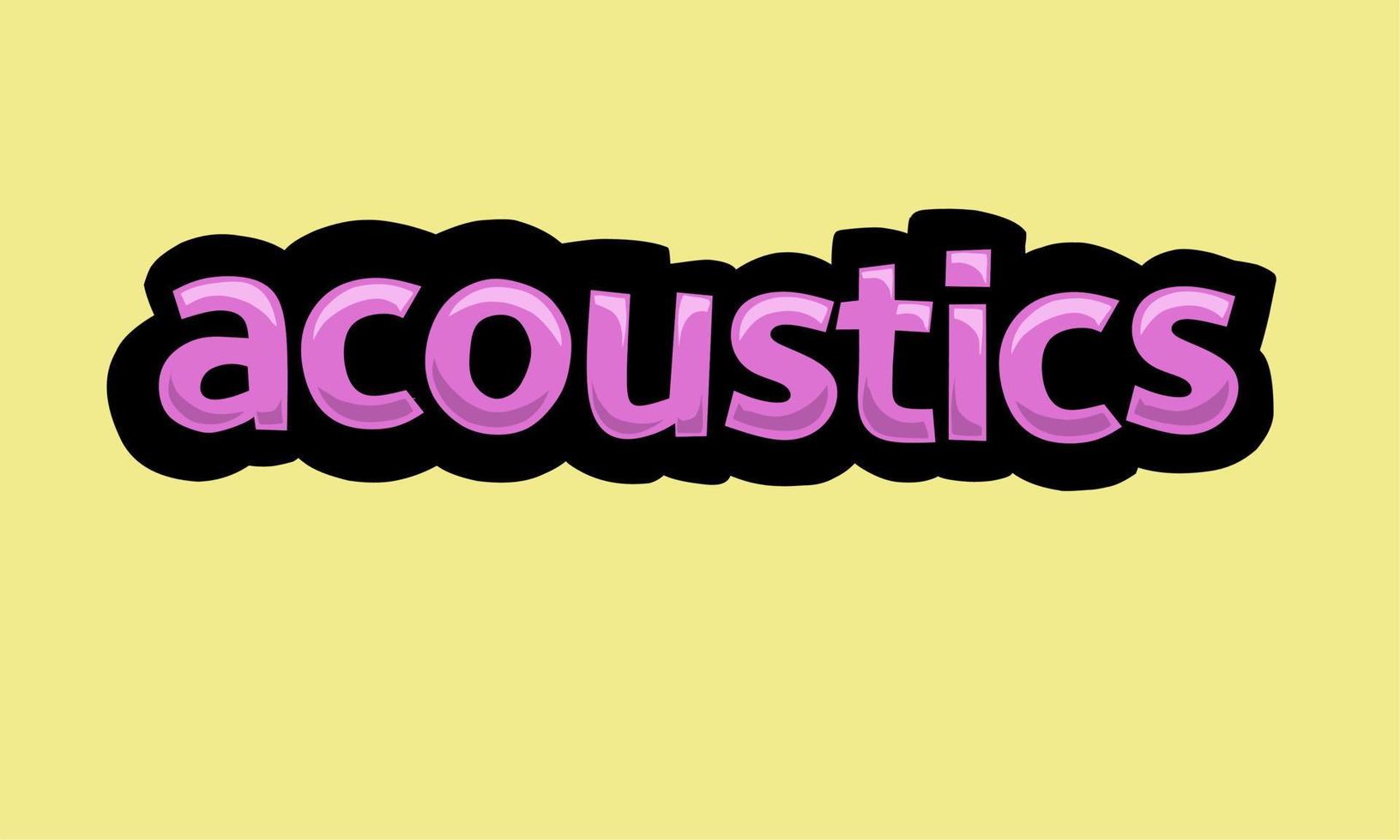 ACOUSTICS writing vector design on a yellow background