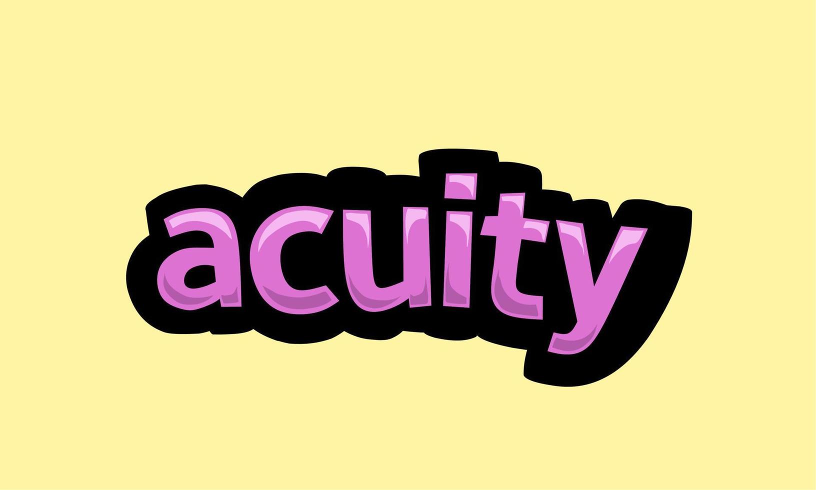 ACUITY writing vector design on a yellow background