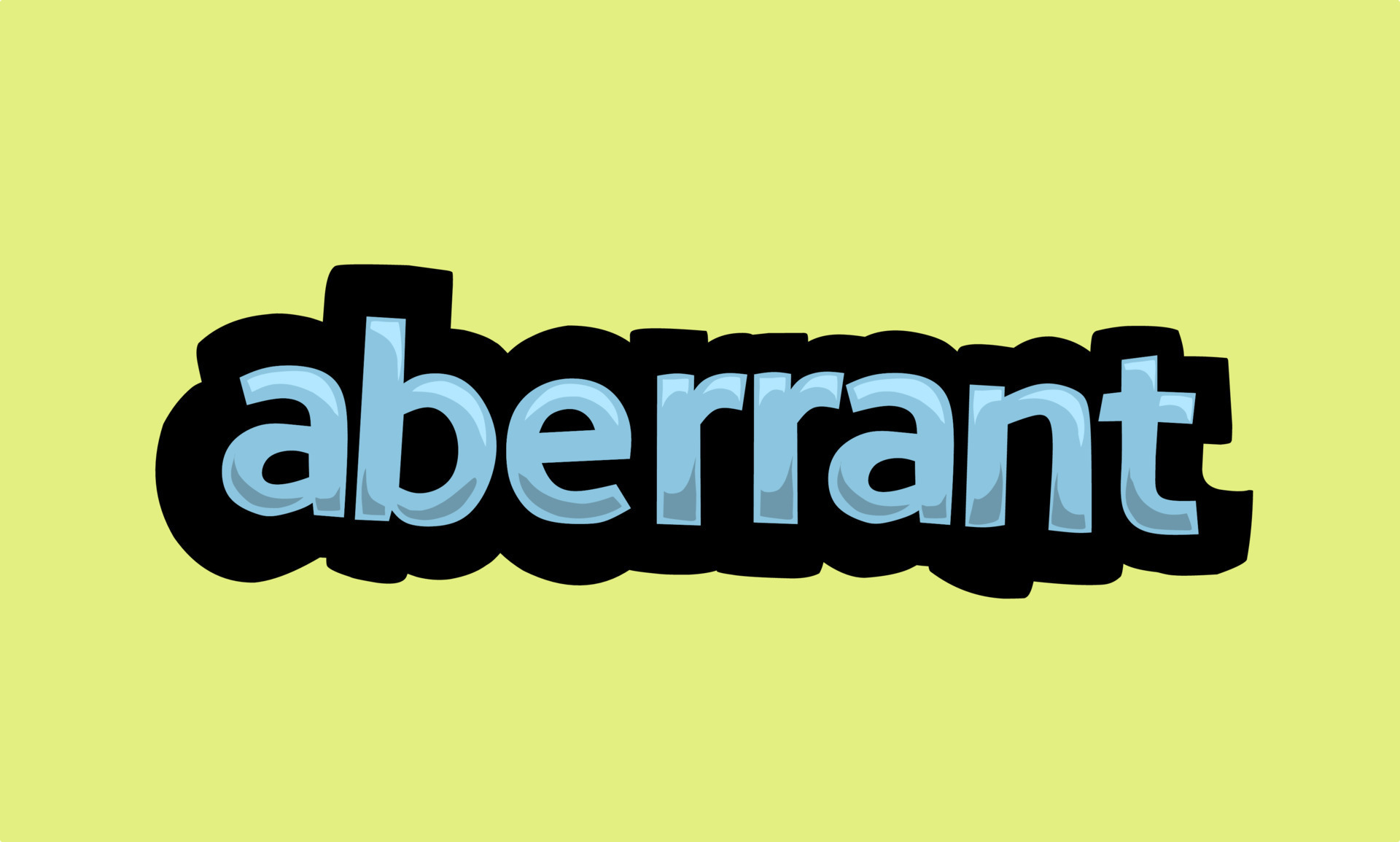 ABERRANT writing vector design on a yellow background 11594331 Vector ...