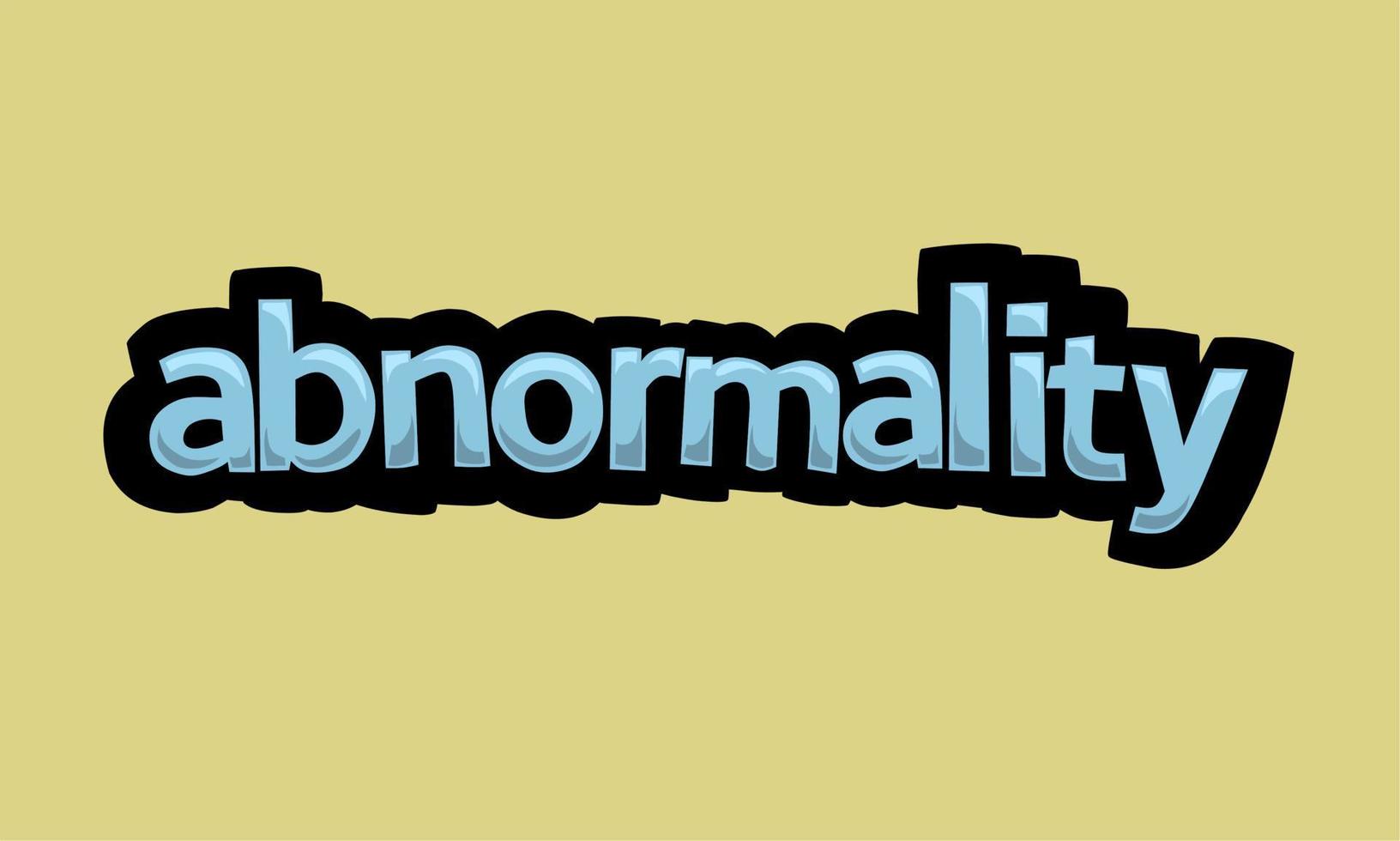 ABNORMALITY writing vector design on a yellow background