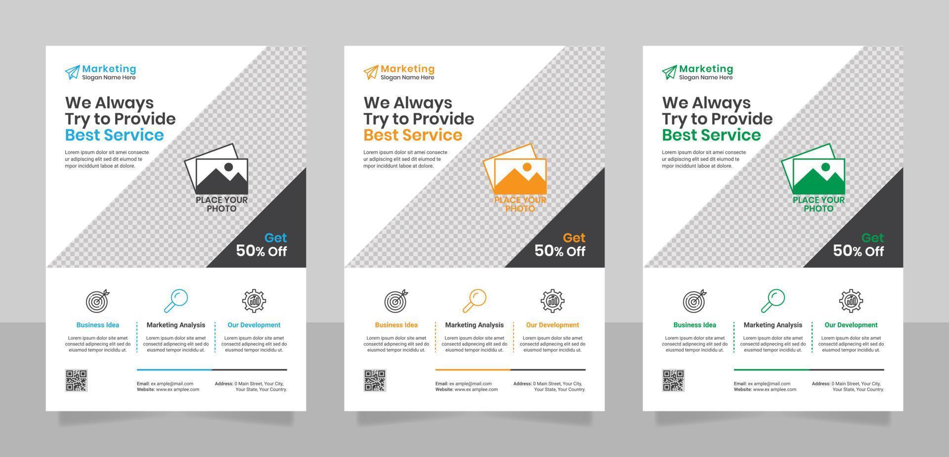 Marketing Flyer Corporate Business Brochure Template Design Leaflet vector