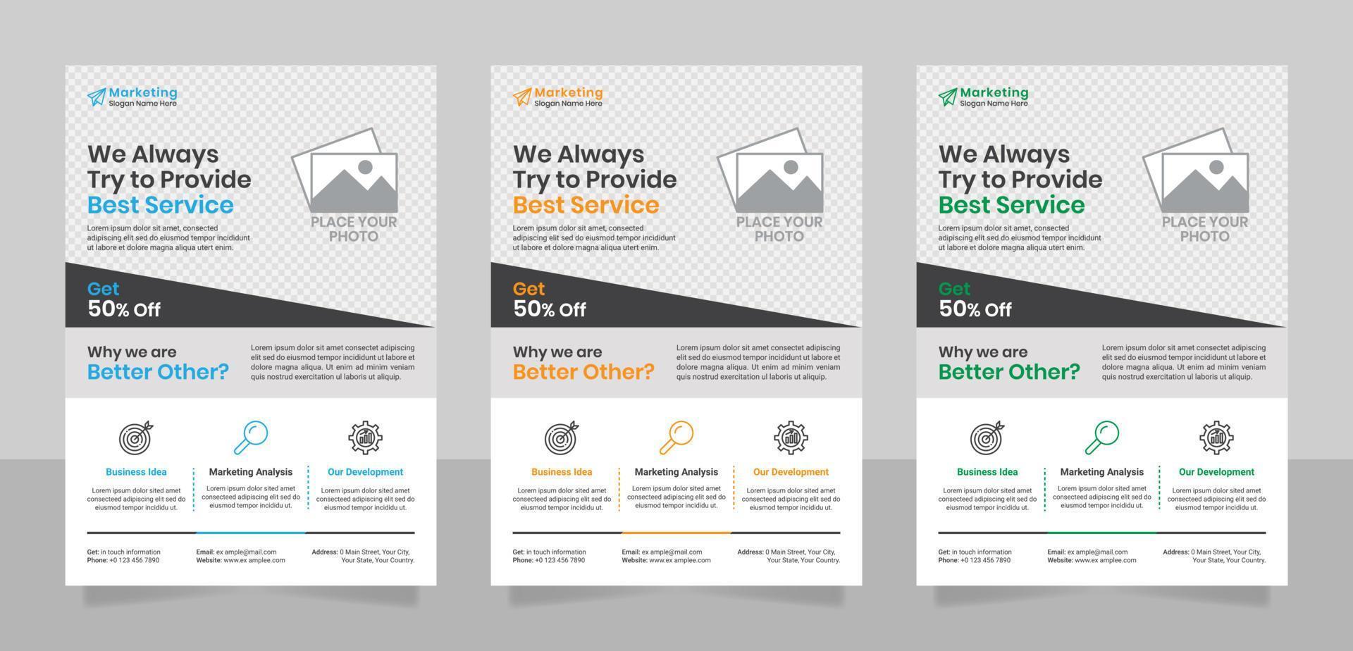 Marketing Flyer Corporate Business Brochure Template Design Leaflet vector