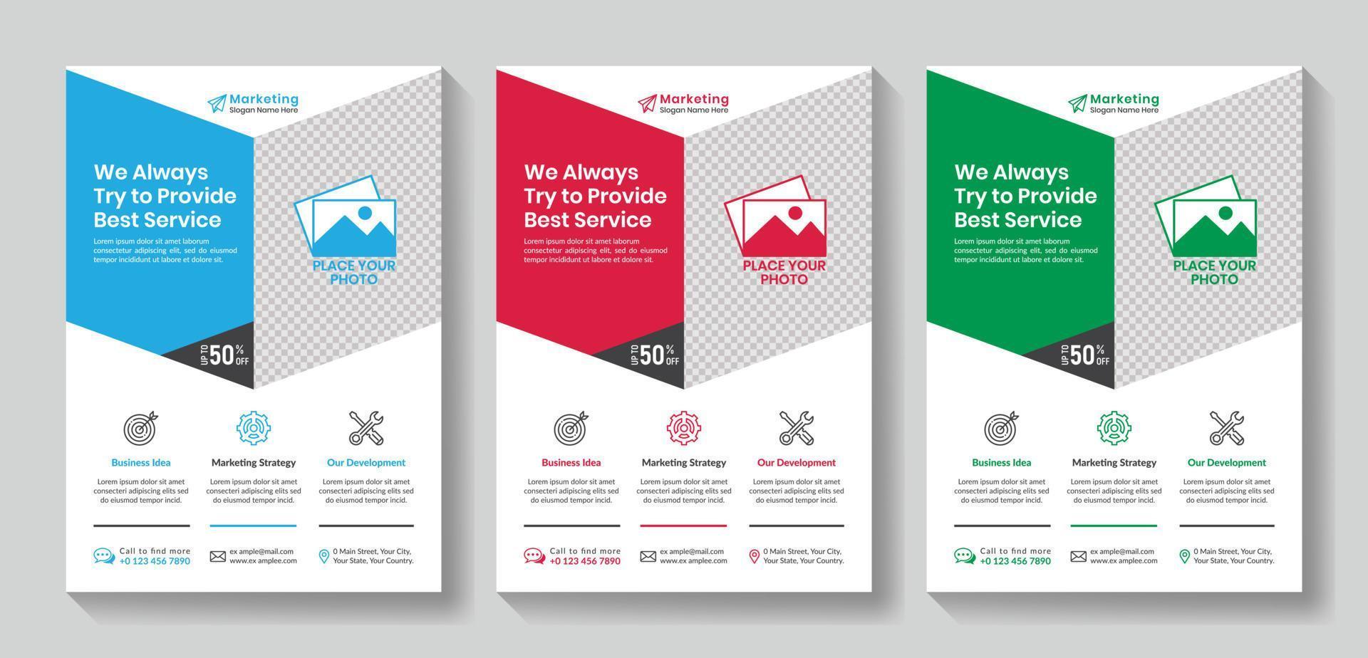 Marketing Flyer Corporate Business Brochure Template Design Leaflet vector