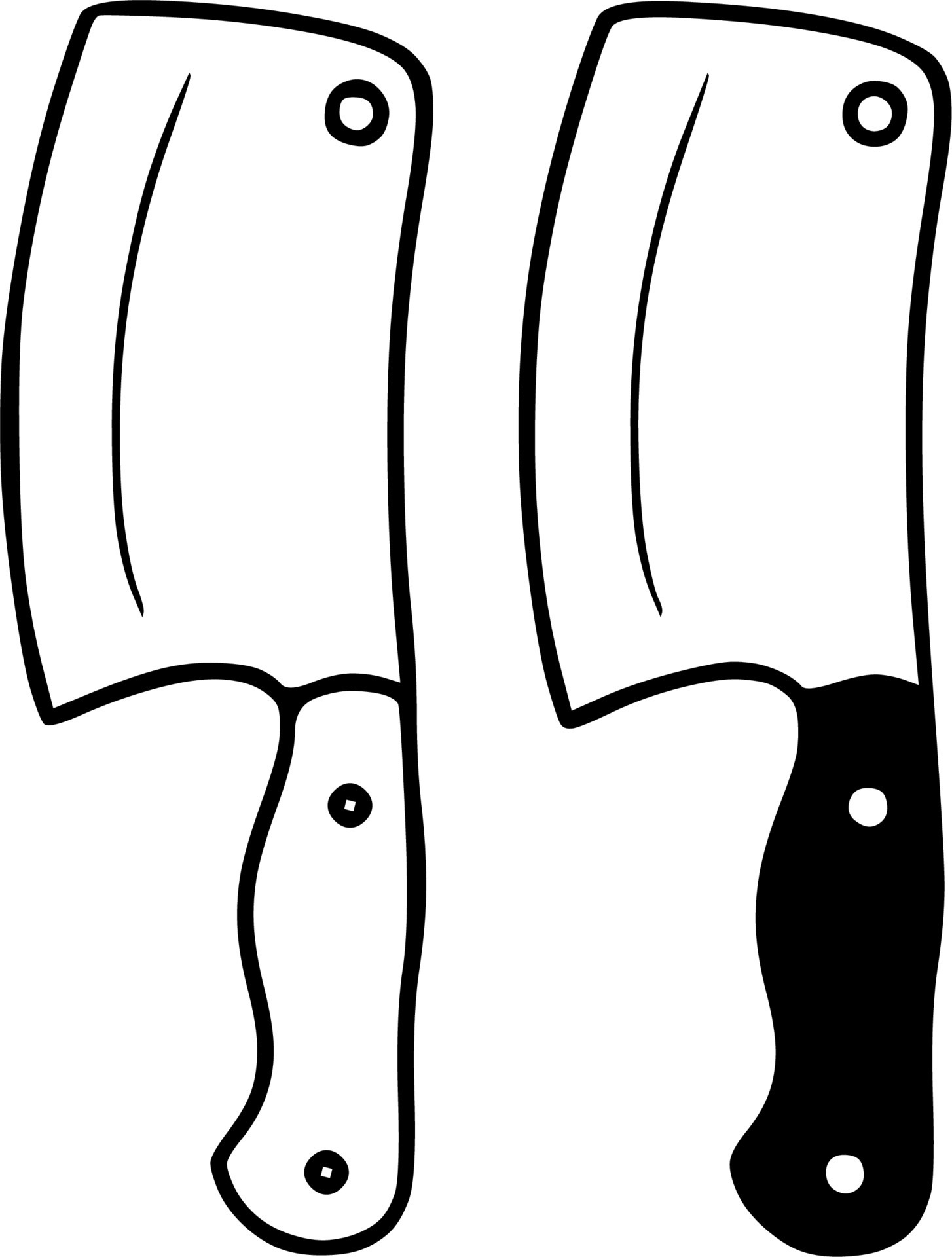 Knife Cleaver Simple Outline Vector Drawing Icon 11594407 Vector Art at Vecteezy