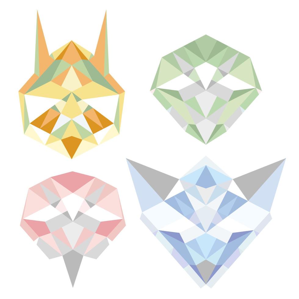 Geometric polygon animals vector