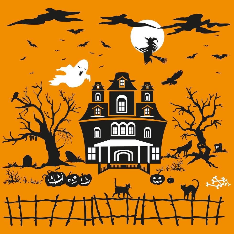 Halloween theme vector Illustration