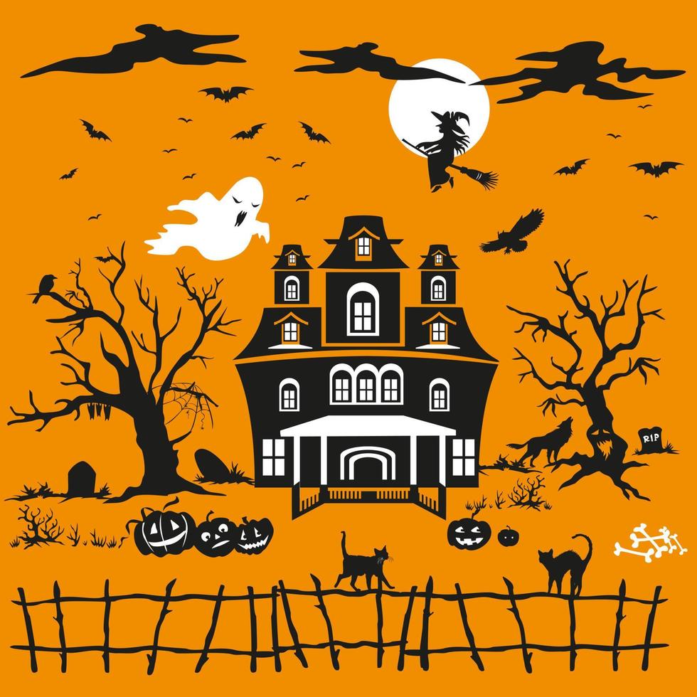 ilustración de vector de tema de halloween