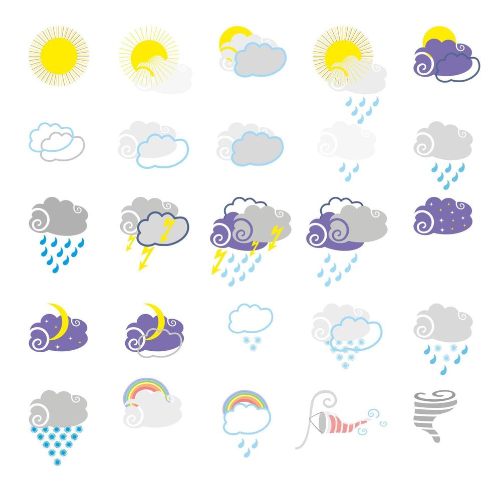 Vector weather symbols