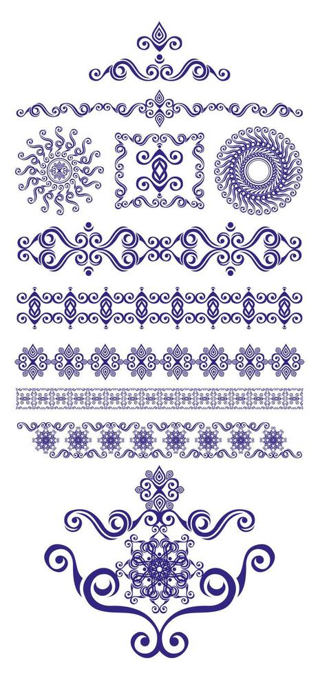 Set of decor elements vector