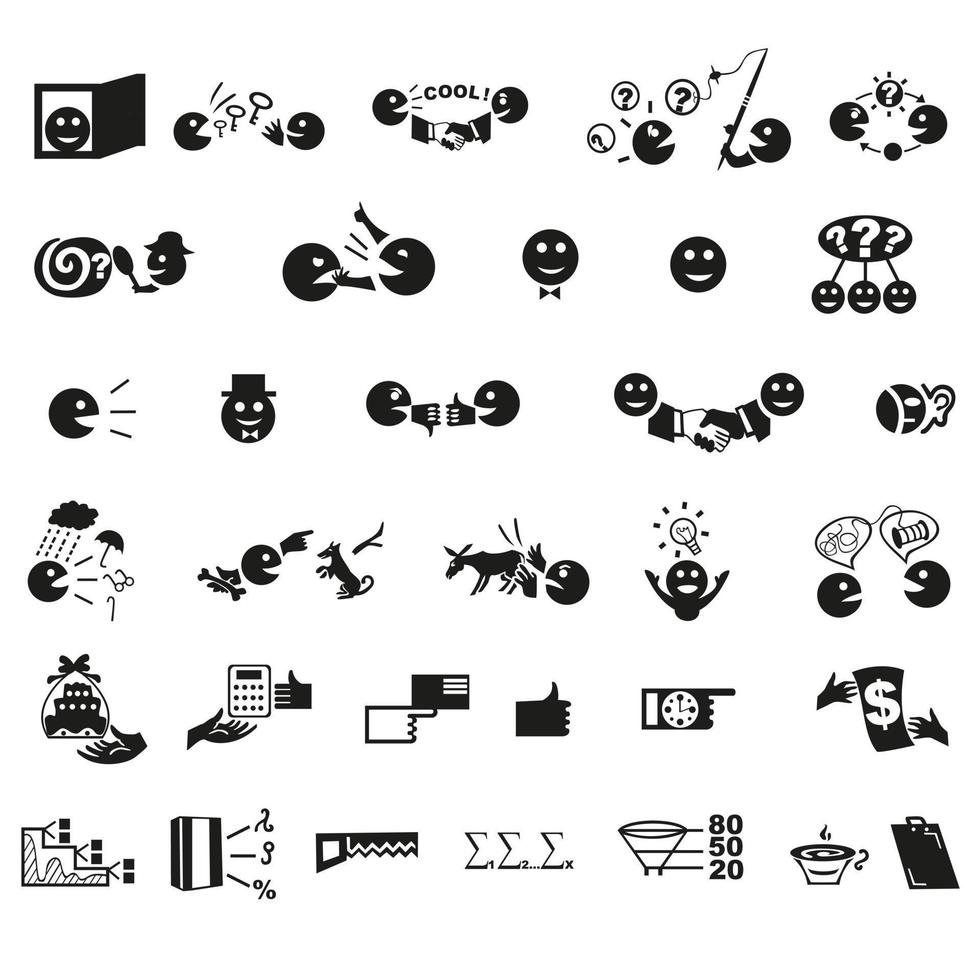 Buisness icons set vector