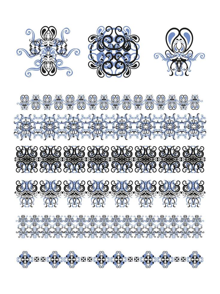 Set of decor elements 3 vector