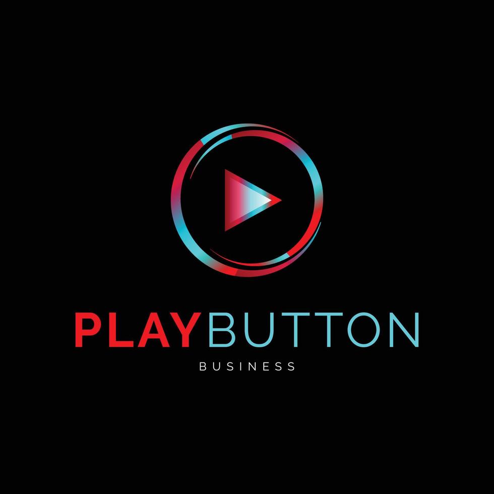 Play Button Icon Logo Design Template vector