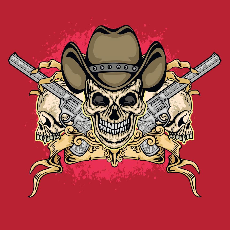 Gothic sign with skull, grunge vintage design t shirts vector