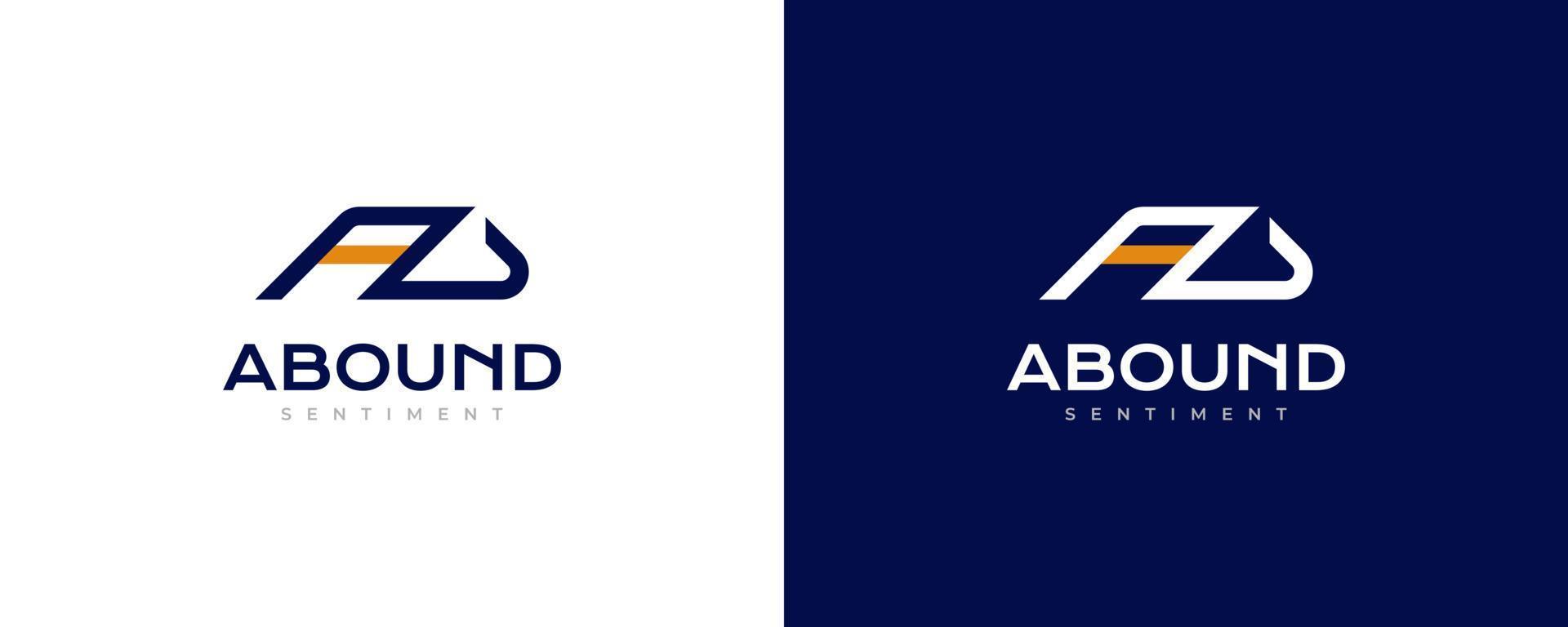 Abstract AD Monogram Logo Design. Initial A and D Logo with Minimalist and Modern Line Style vector