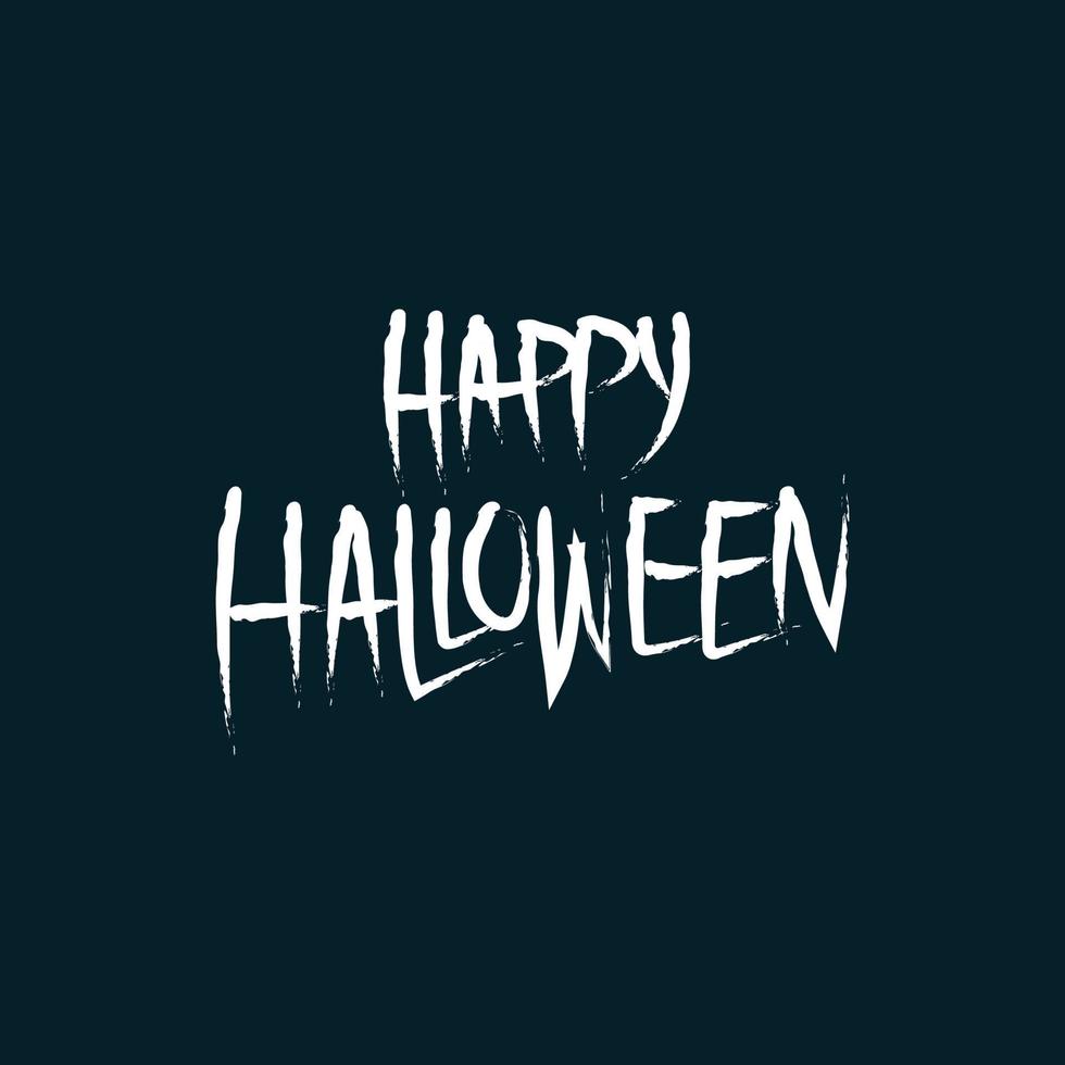 letras vectoriales de feliz halloween. dibujar a mano texto incompleto para halloween. cartel de feliz halloween, tarjeta de felicitación, tarjeta de invitación de fiesta. vector