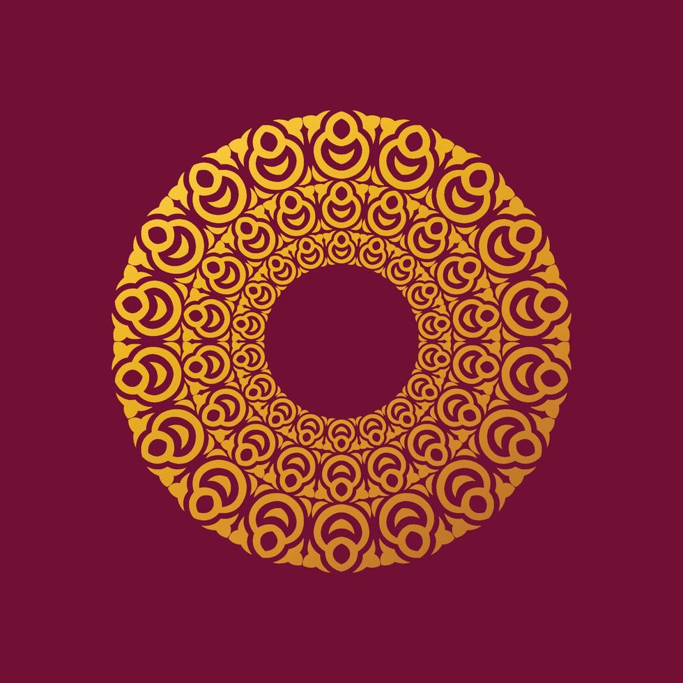 Circular Flower Mandala Pattern for Mehndi, Henna, tattoo, decoration, puja. vector