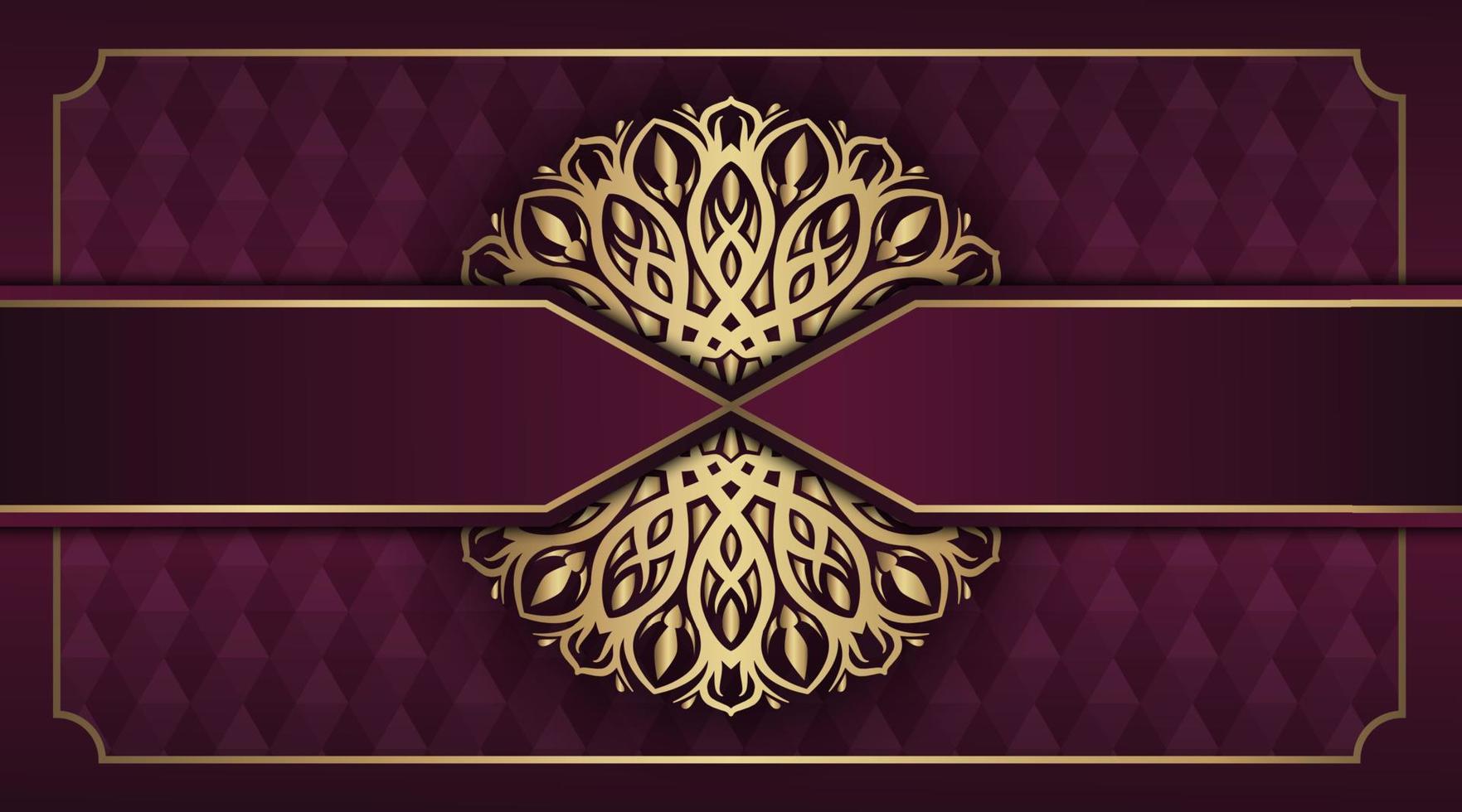 luxury background with round gold decoration vector