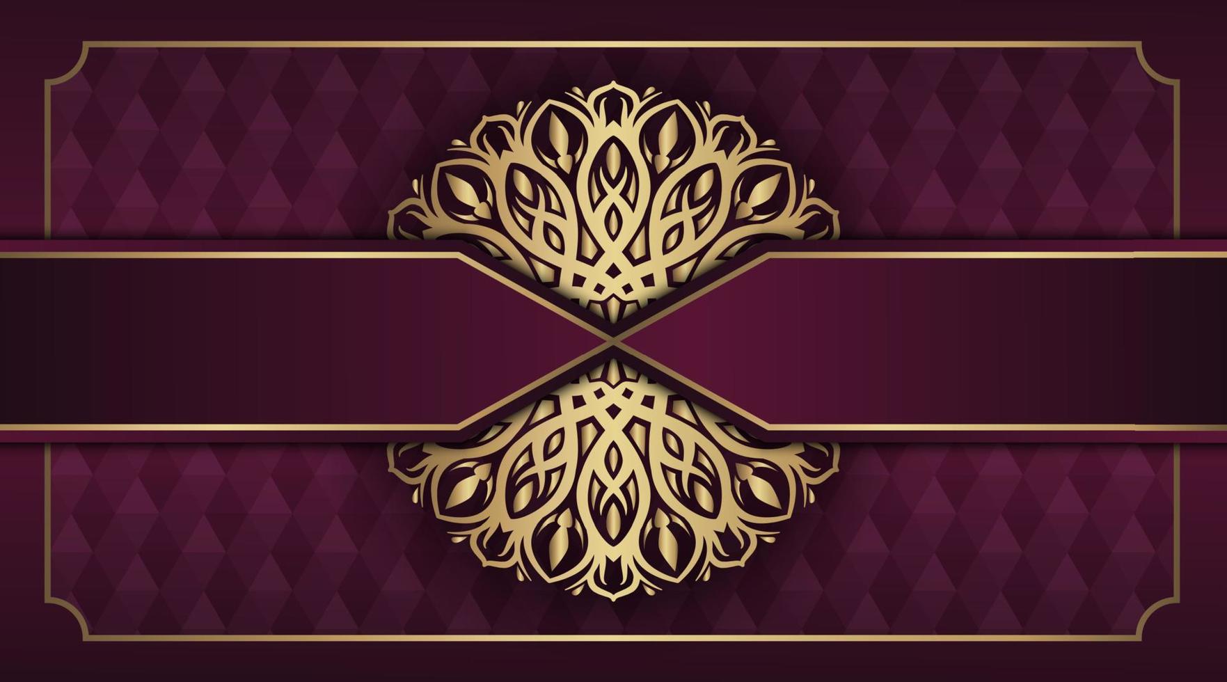 luxury background with round gold decoration vector