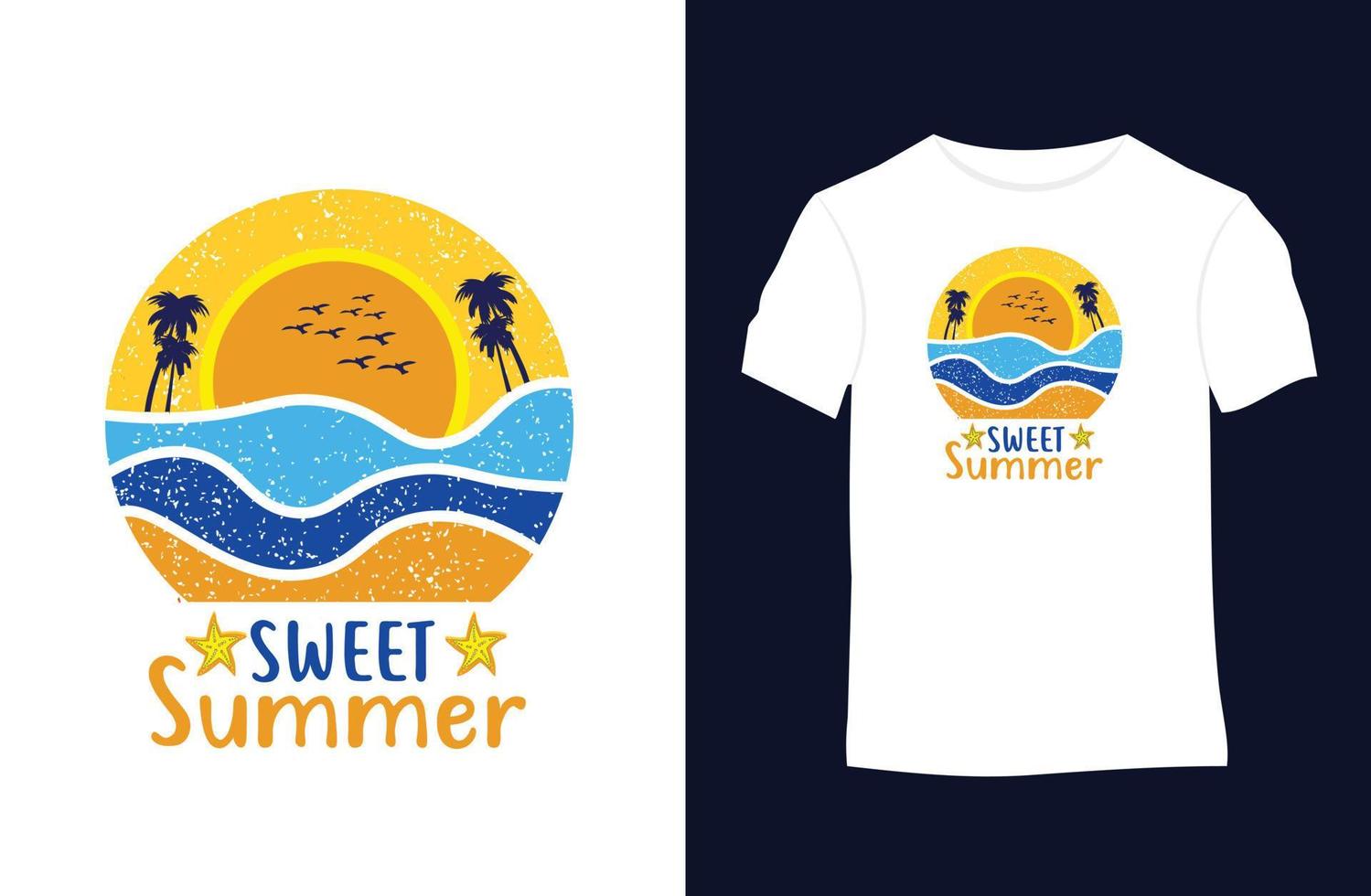 diseño de camiseta de vector de citas de verano