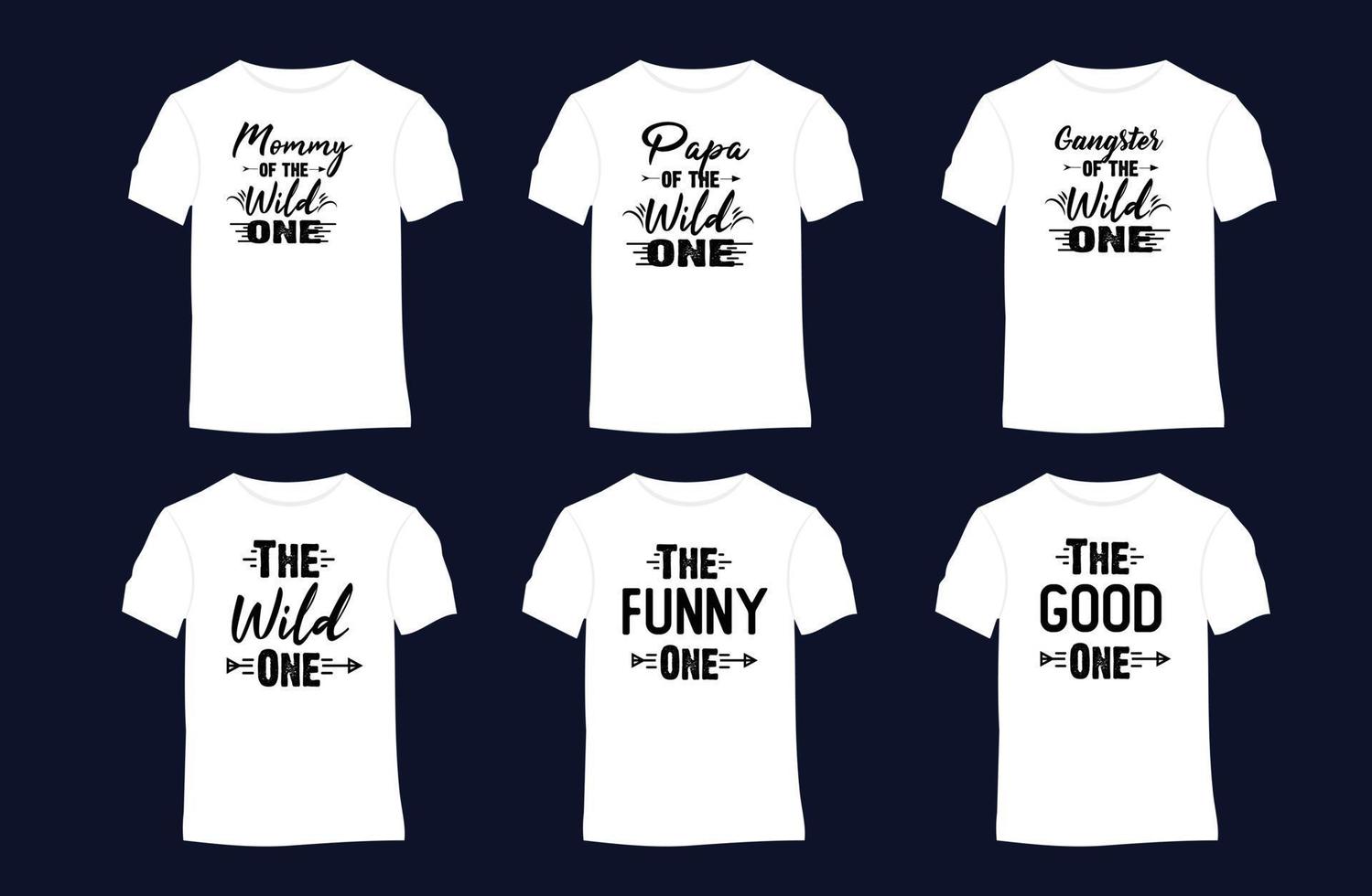 Wild one funny quotes vector t-shirt design