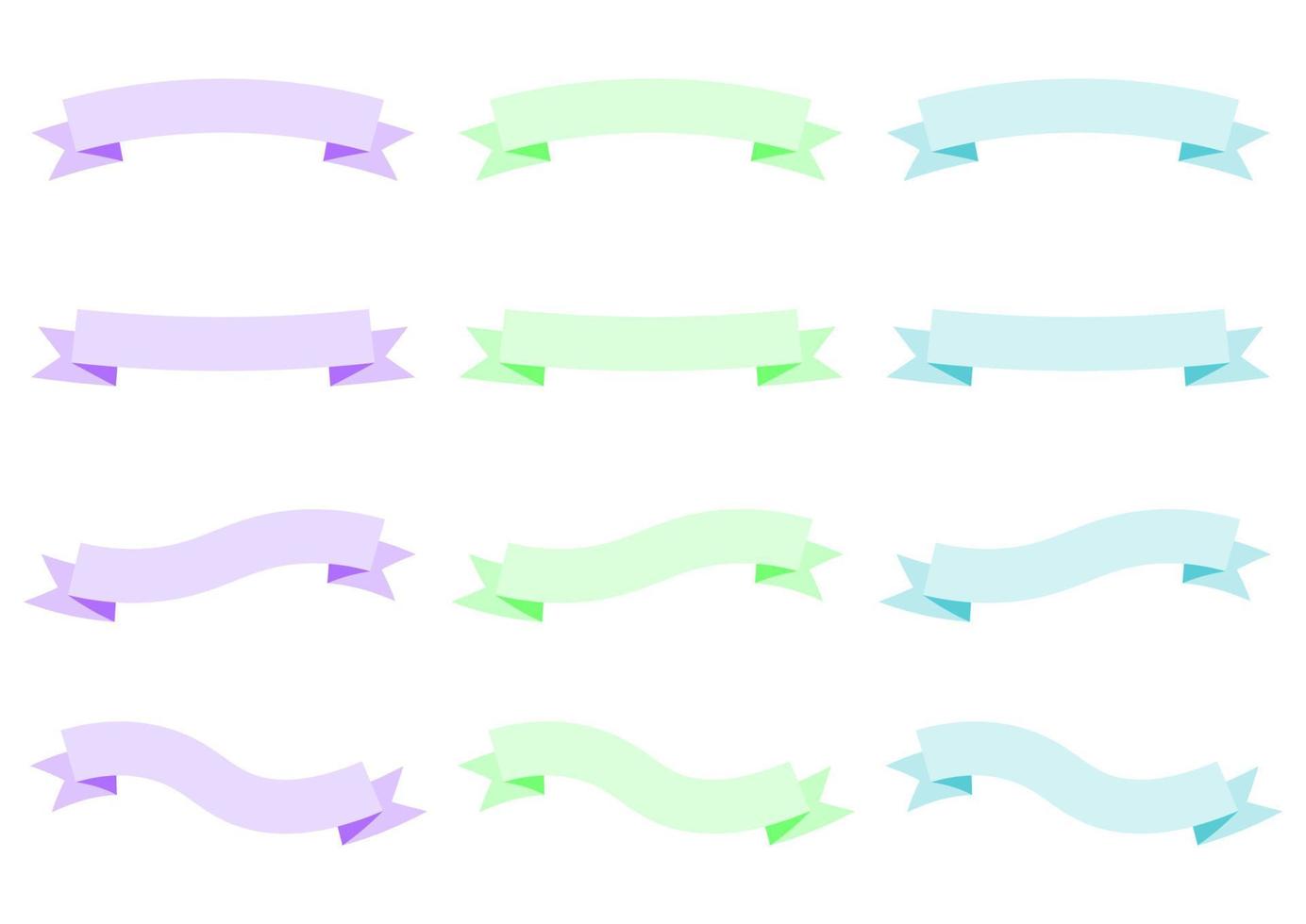 Set of Colorful Ribbons or Labels vector