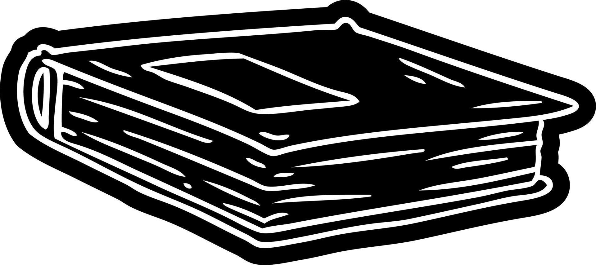 cartoon icon drawing of a red journal vector