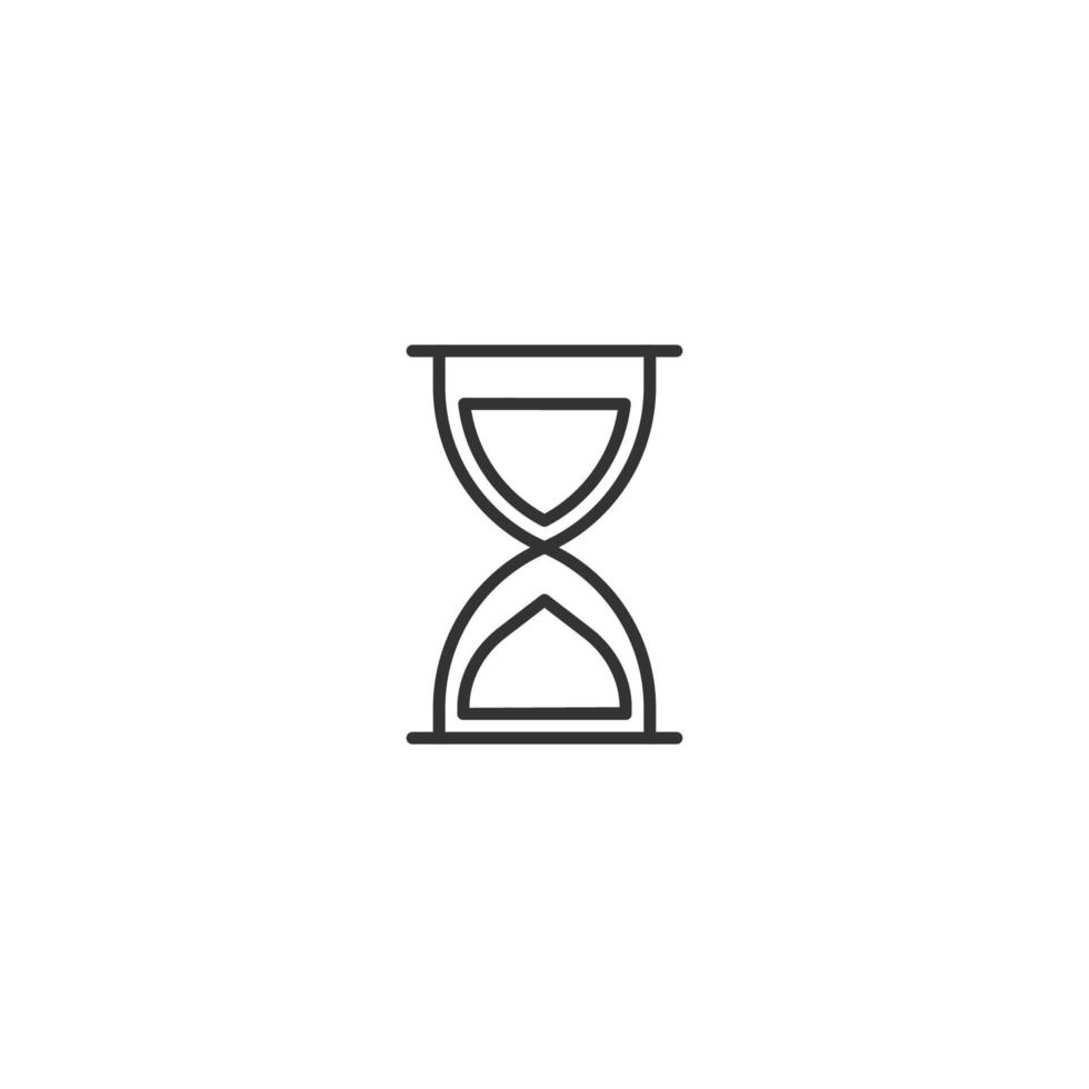 Time and clock. Minimalistic illustration drawn with black thin line. Editable stroke. Suitable for web sites, stores, mobile apps. Line icon of timer vector