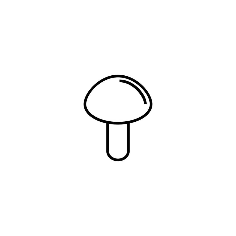 Food and drinks concept. Modern outline symbol and editable stroke. Vector line icon of mushroom