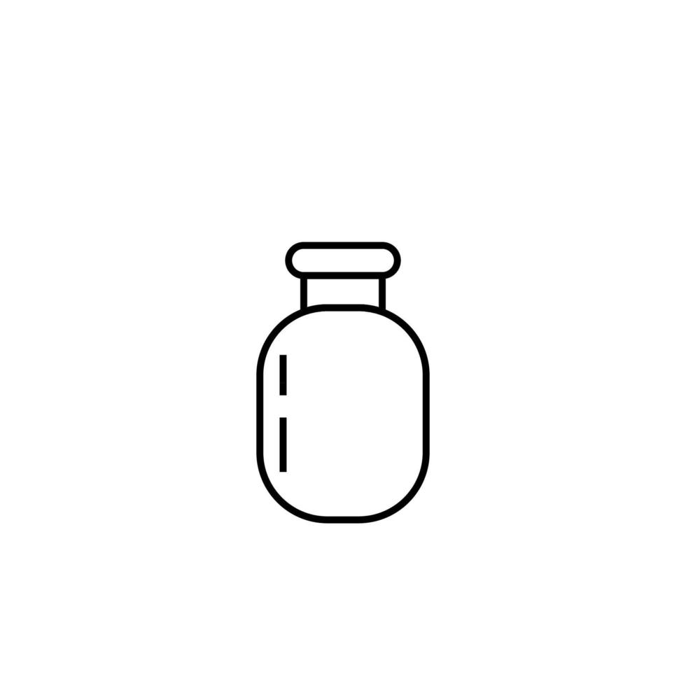 concepto de cosmética y belleza. signo de contorno perfecto para publicidad, sitios web, tiendas de Internet, etc. icono de línea de botella cosmética vector