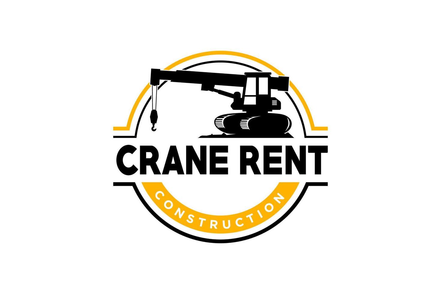 Crane logo template vector. Heavy equipment logo vector for construction company. Creative Crane illustration for logo template.