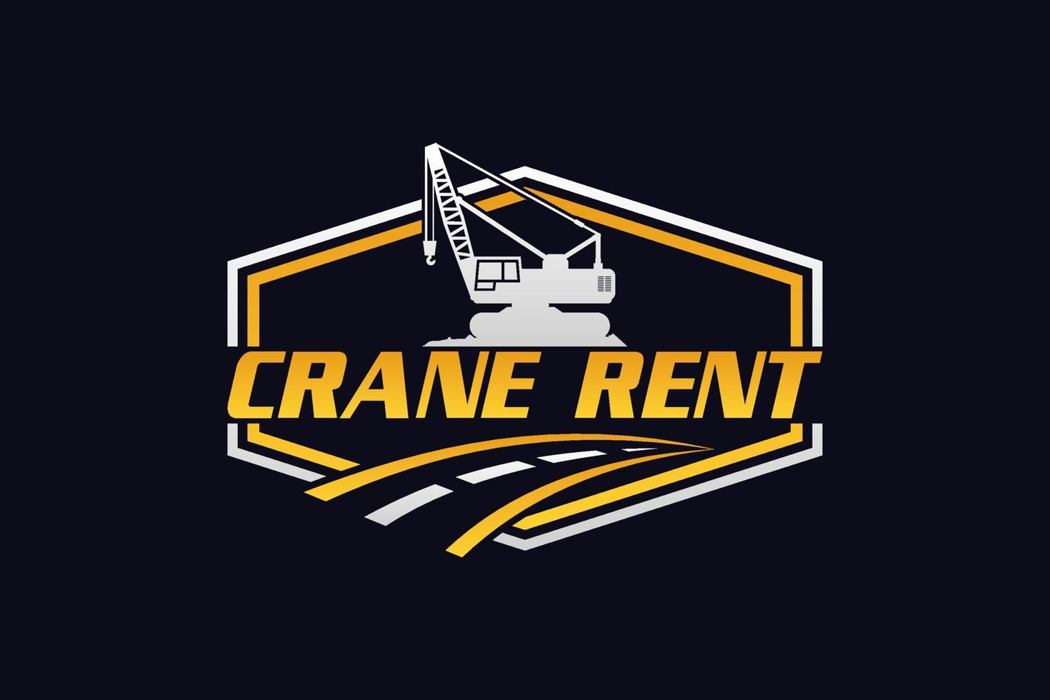 Crane logo template vector. Heavy equipment logo vector for construction company. Creative Crane illustration for logo template.