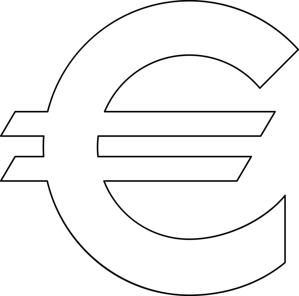 Euro sign. Web icon. vector