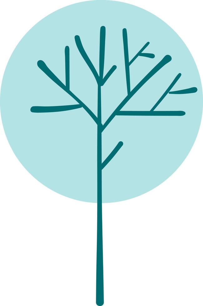 Tree in winter. vector