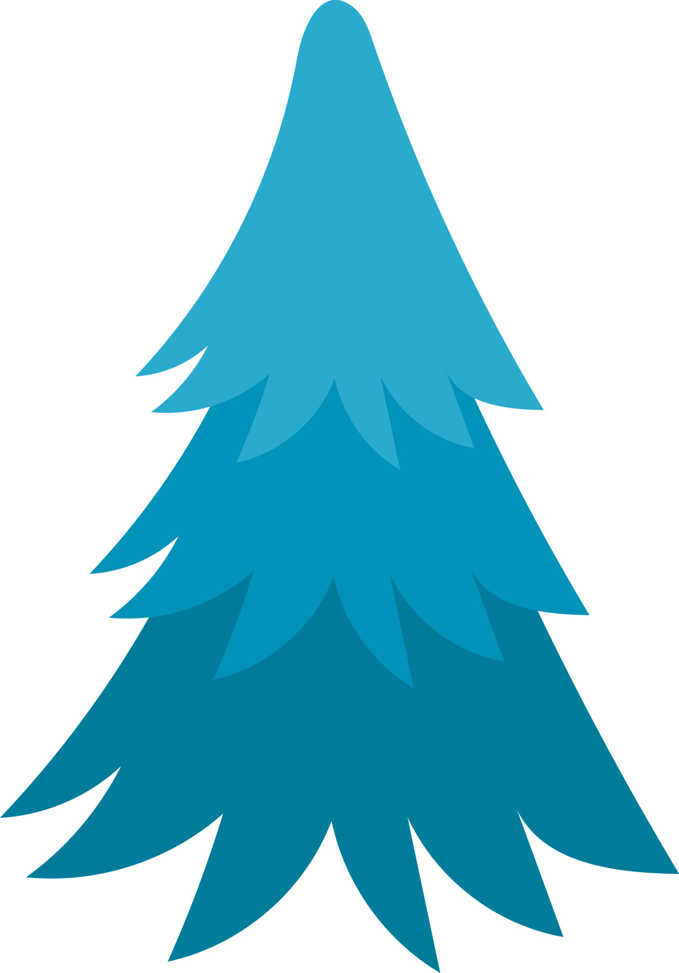 Blue decorative tree. 11596511 Vector Art at Vecteezy