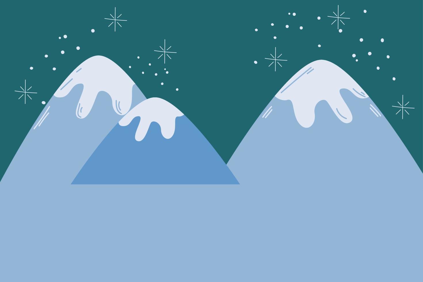 Winter landscape nature. vector