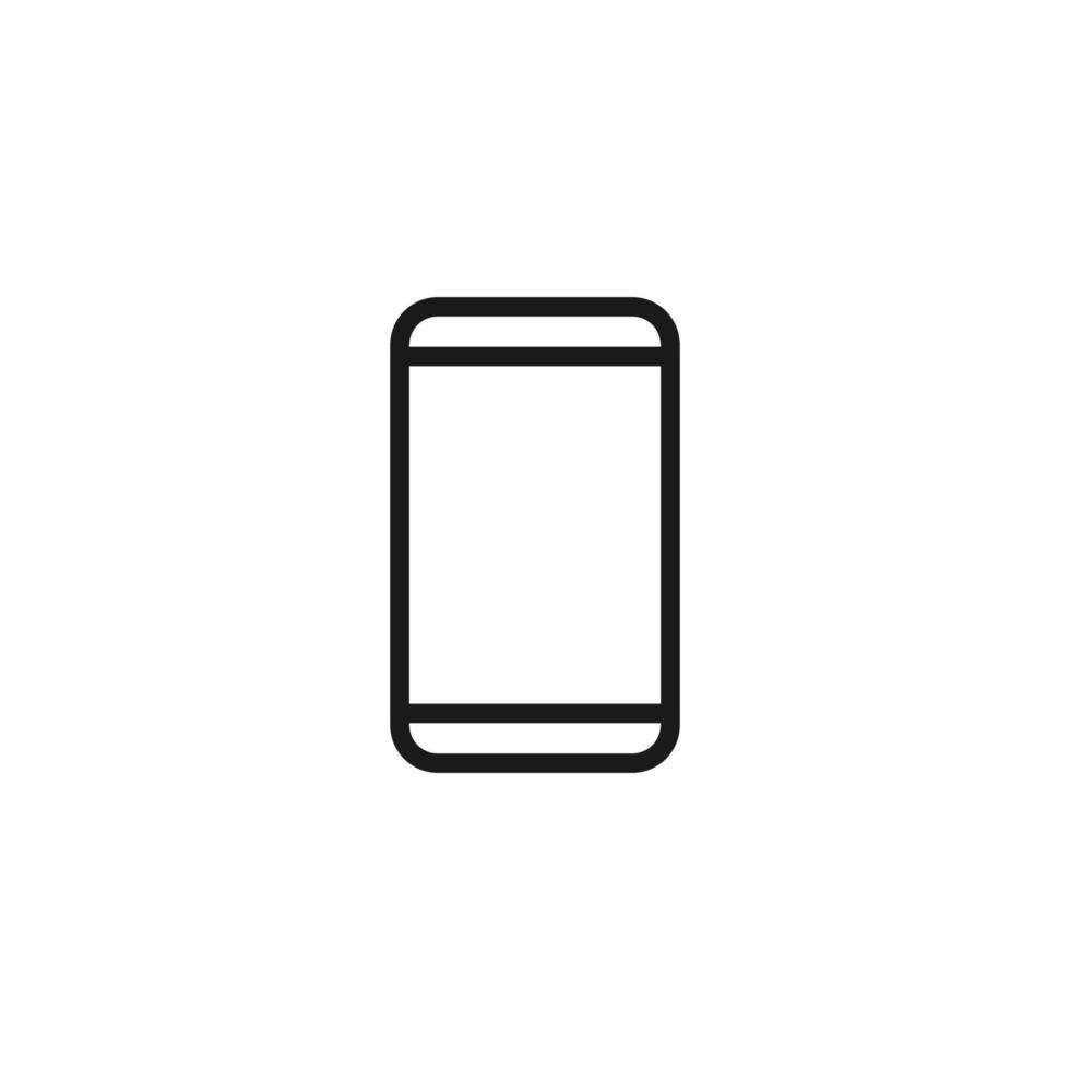 Electronic devices concept. Monochrome illustration drawn with thin line. Perfect for internet resources, stores, books, banner. Line icon of isolated smartphone vector