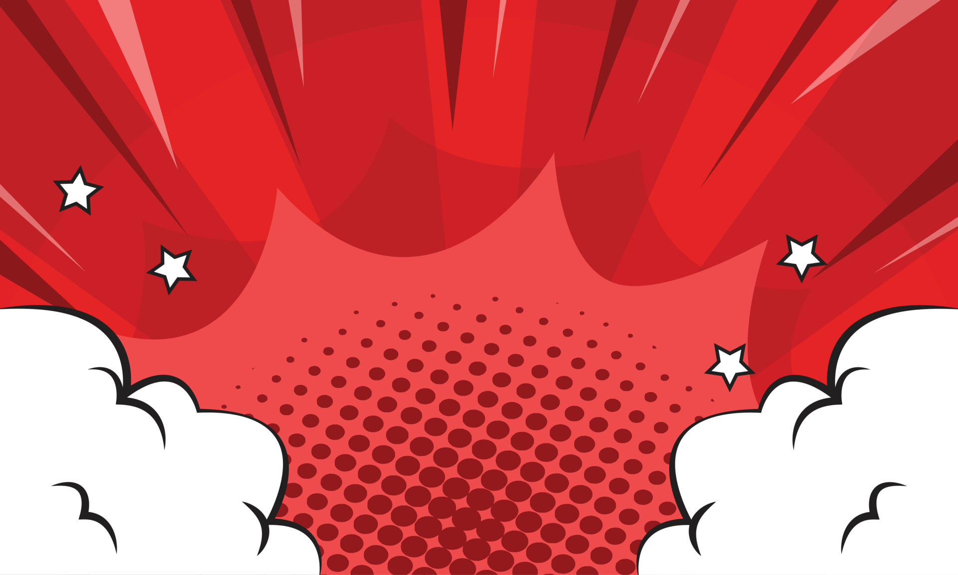 Comic Style Background with Halftone Effect. Superhero Poster Backdrop