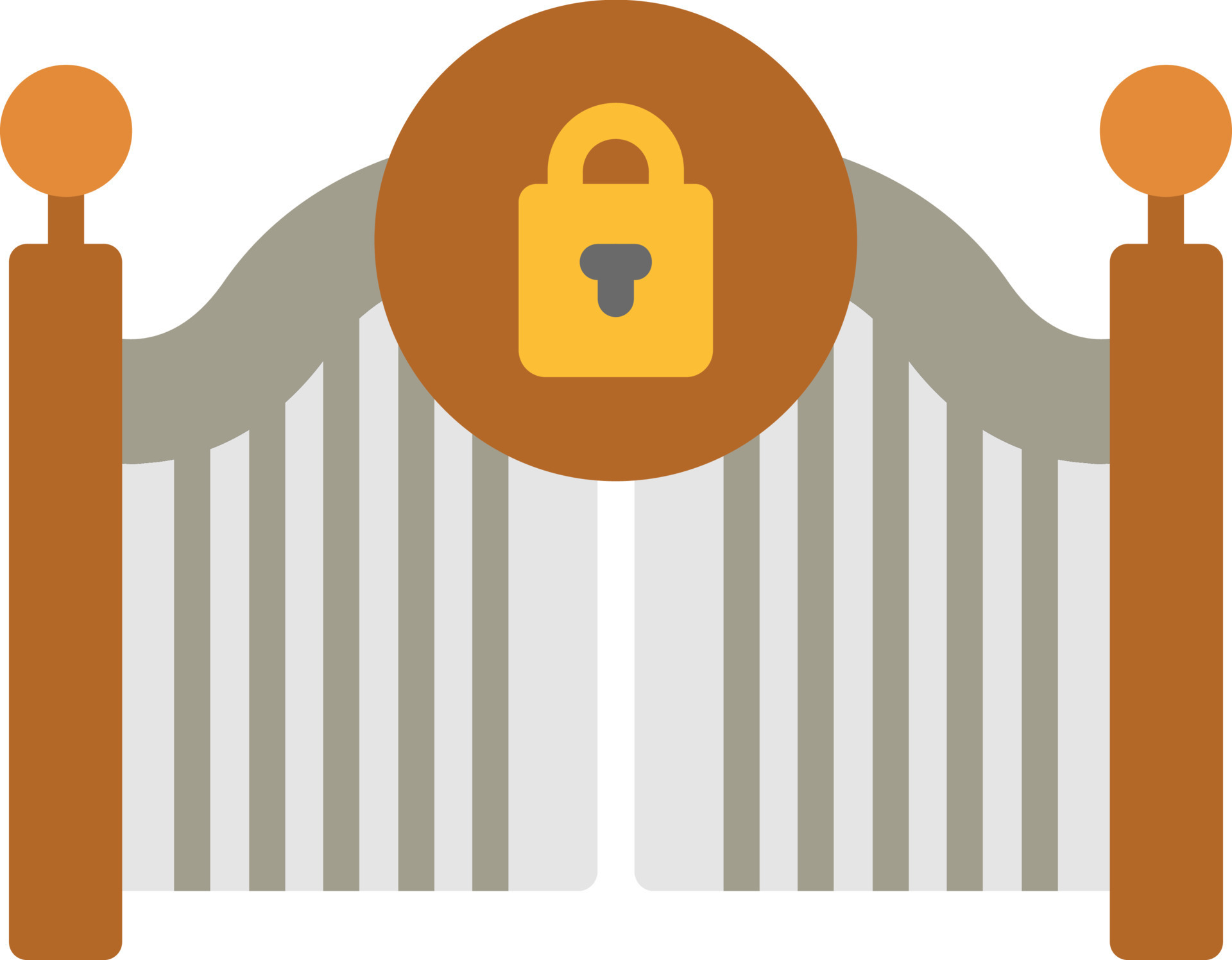 Gate Close Flat Icon 11597273 Vector Art at Vecteezy